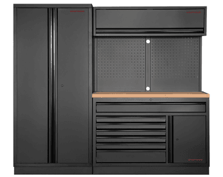 KRAFTWERK MOBILIO BLK Combiné 2 éléments large, paroi perforée, LxLxH 488 x 2275 x 2000 mm