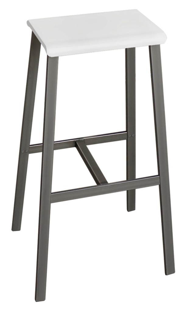 Tabouret de bar Loris avec repose-pieds, lot de 2, design industriel, 640 x 390 x 770 mm, en 2 couleurs