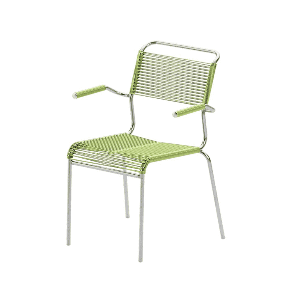 Schaffner Chaise de jardin Spaghetti Säntis avec accoudoirs, disponible en plusieurs versions
