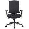 Chaise de bureau Orion II avec accoudoirs, dossier rembourré, noir