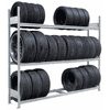 Schulte Rayonnage à grandes travées pour roues et pneus, galvanisé, charge admissible de 400 kg par niveau, disponible en plusieurs versions