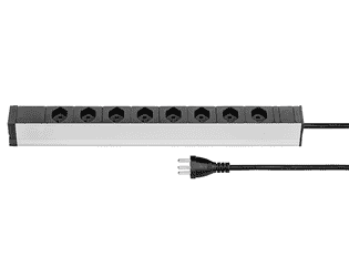 Steffen Steckdosenleiste ALU MODULAR PDU, 8 x T23, 16 A, IP20, 3 m Kabel, diverse Farben