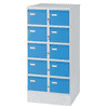 Karteischrank - abschliessbar - grau-blau, RAL 7035 / RAL 5012 für Formate DIN A5 und A6