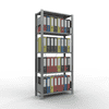 Schulte Büro- und Archivregale Stecksystem MULTIplus85, einseitig nutzbar