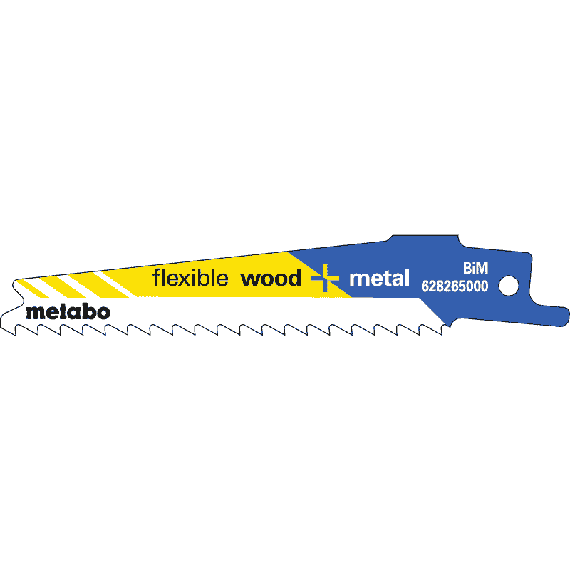 Metabo Säbelsägeblatt "Flexible Flexible Wood + Metal" 100 mm x 0.9 mm, 5 Stück