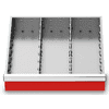 Metalleinteilung Set 2-teilig, R 18-16, Schubladennutzmass 450 x 400 mm, in 4 Blendenhöhen