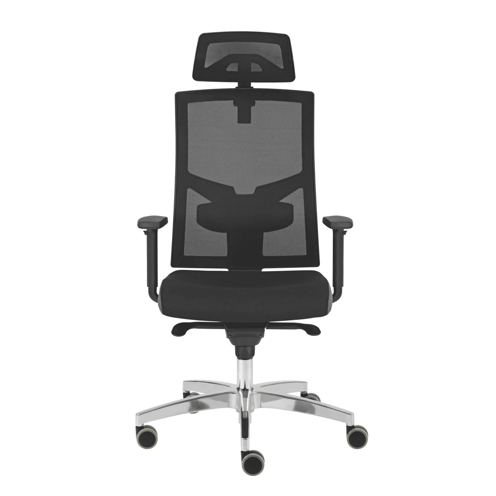 Bürodrehstuhl Lilie mit Netzrücken, stufenlos höhenverstellbar, 500 x 450 mm