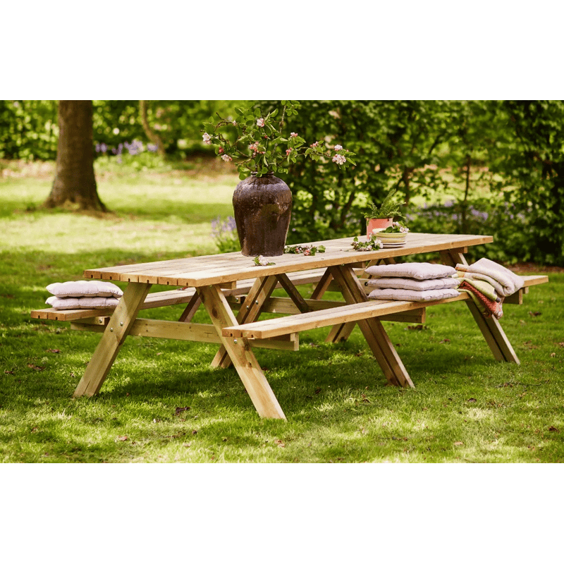 PLUS Kombi-Gartenmöbel, mit Klappsitzen, 3000 x 1550 x 710 / 450 mm