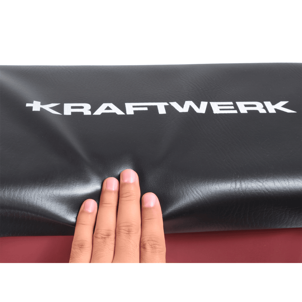KRAFTWERK Werkstatt-Rollsitz mit 3 Schubladen und Spraydosen-Ablage, gepolstert, Traglast 120 kg