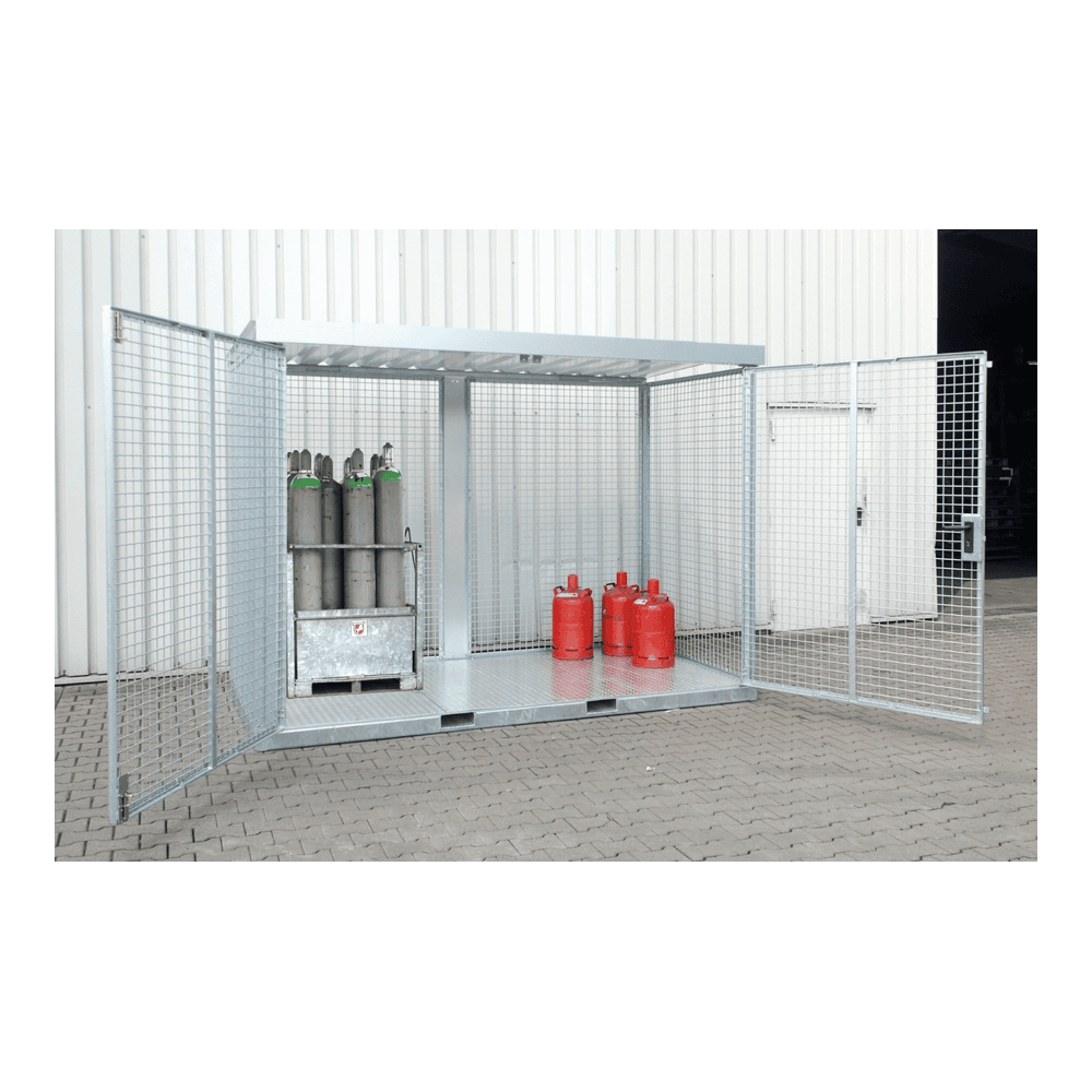 Gasflaschen-Container Typ GFC-E/T mit Tränenblechboden in verschiedenen Grössen