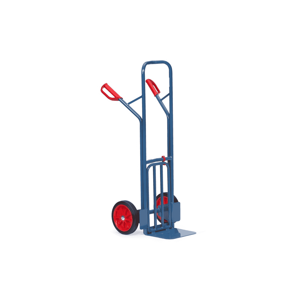 Fetra Diable pour colis 300 kg de capacité de charge, hauteur 1300 mm, pelle en tôle d'acier et pliable