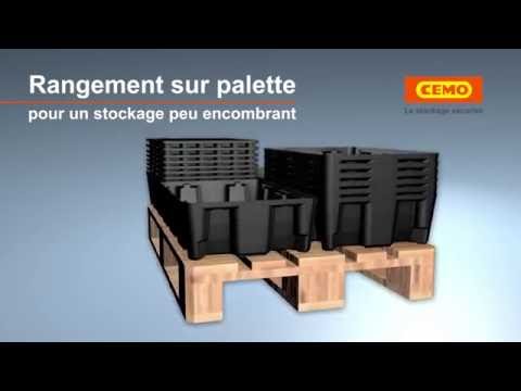 Bacs de rétention en PE de différentes tailles, connectable à la plate-forme de rétention