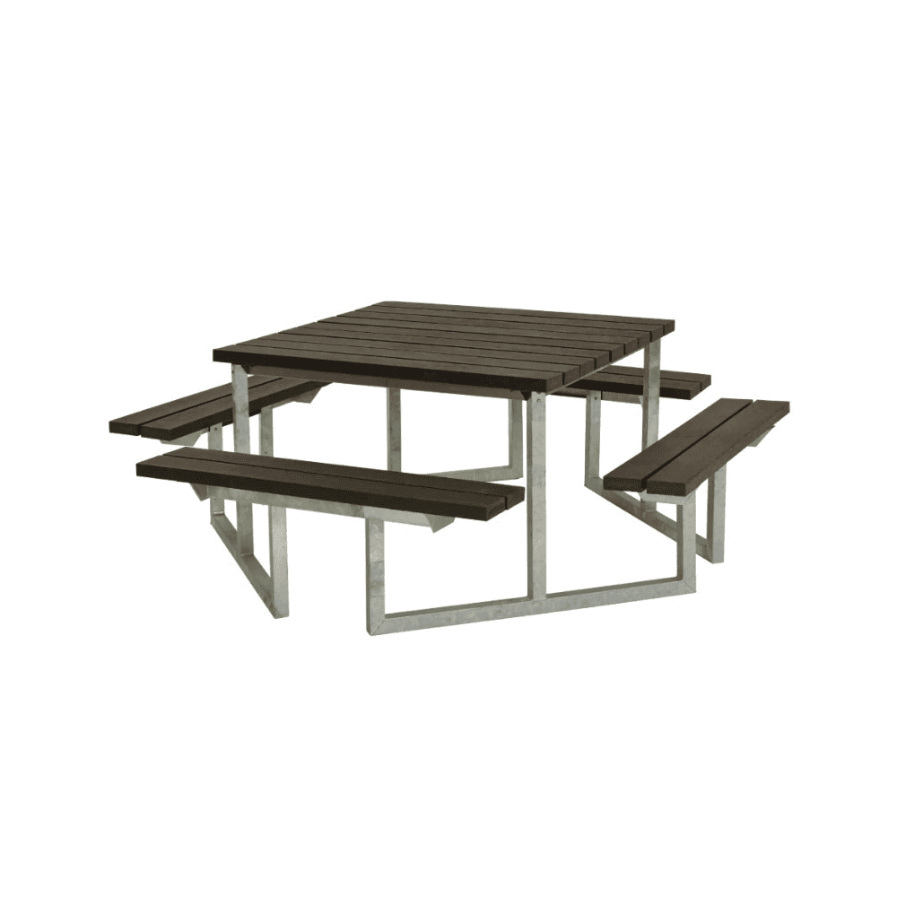 PLUS Ensemble de mobilier de jardin Twist RePlast, noir, disponible en plusieurs modèles