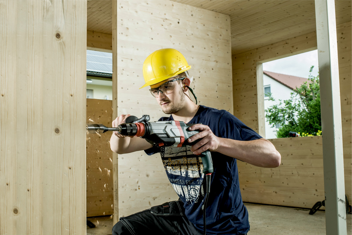 Metabo Multihammer UHEV 2860-2 Quick, 1100 Watt, mit metaBox 145 L und SDS-plus-Bohrer- / Meisselsatz (10-tlg.)