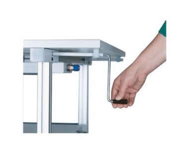 Bedrunka+Hirth Packtisch Komfort, Grundtisch Tiefe 750 mm, höhenverstellbar mit Kurbelverstellung, 1500 x 750 mm