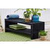Banc rustique, deux couleurs, deux longueurs, avec ou sans étagère
