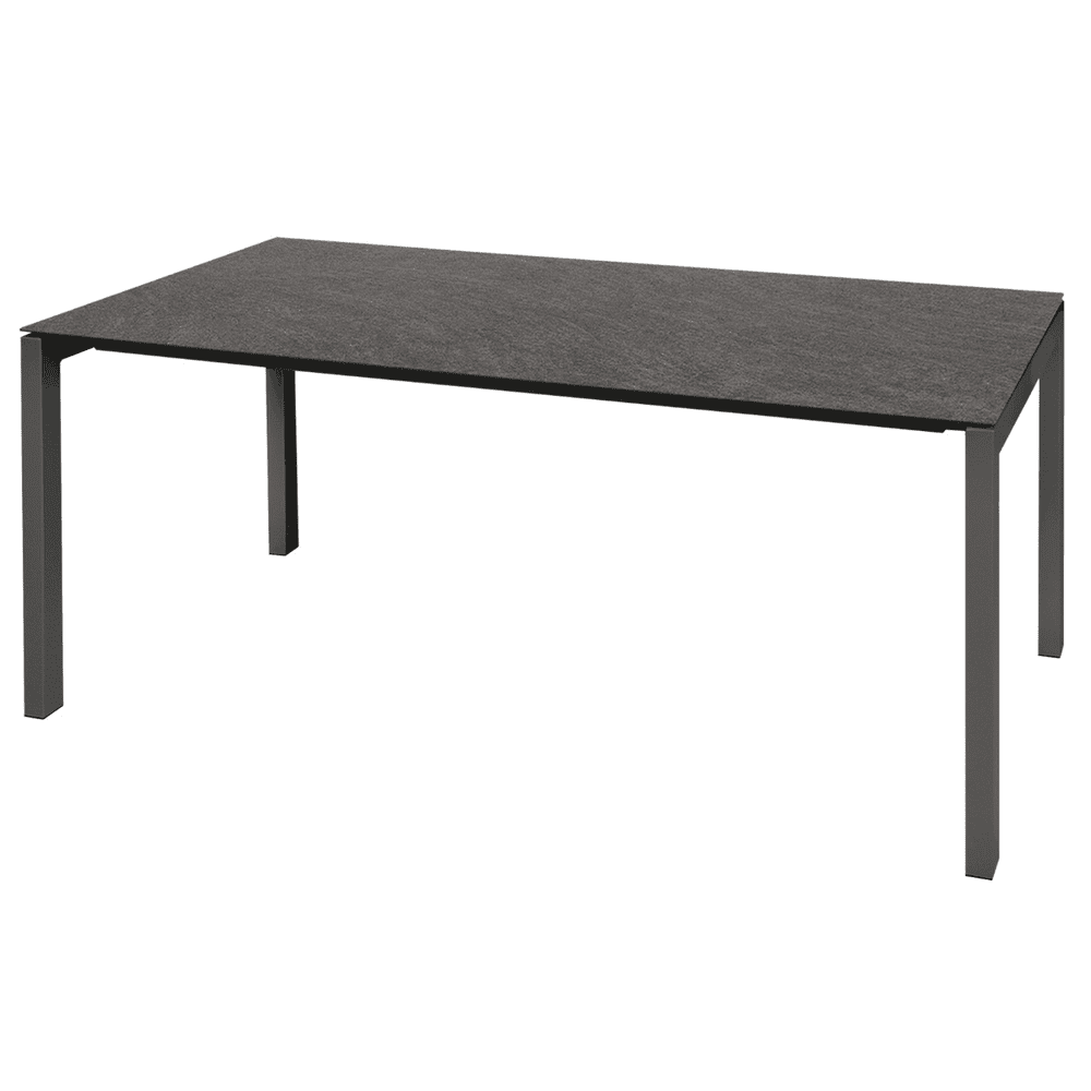 Schaffner Table de jardin en fibre de verre Lucerne, structure en acier galvanisé, disponible en 3 tailles