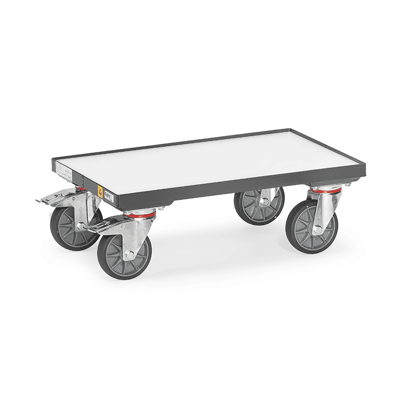 Fetra ESD-Eurokasten-Roller mit Plattform, 611 x 414 x 209 mm