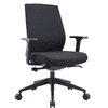 Chaise de bureau Phoenix avec accoudoirs, mécanisme synchrone automatique, noir, réglable en hauteur