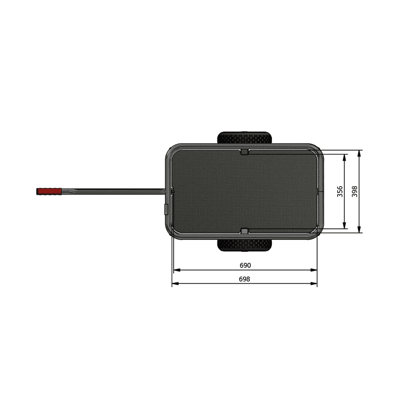 Fetra Handwagen feuerverzinkt für den Aussenbereich, Plattform 690 x 356 mm