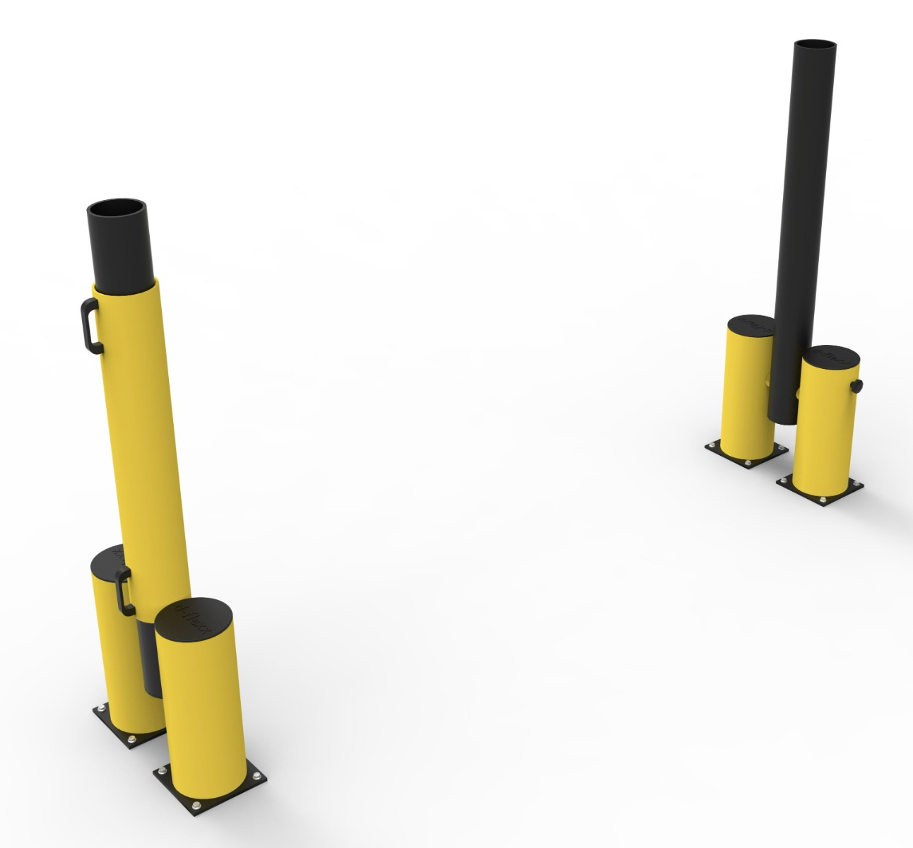Dock Gate NOVEMBER, jaune-noir, 585 x 500 mm, en diverses tailles