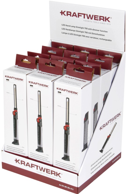 KRAFTWERK BT900 Display mit 12x LED Handlampe Slimlight 700