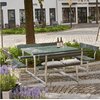 PLUS Picnic Kombi-Gartenmöbel, ReTex, grün, mit Rückenlehnen, 2240 x 2240 x 760 / 450 mm