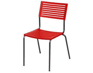 Schaffner Chaise de jardin LAMELLO sans accoudoirs, revêtement par poudre, disponible en plusieurs couleurs