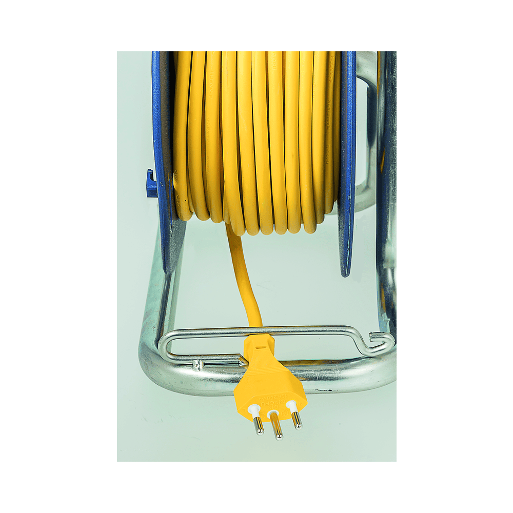 Steffen Kunststoff-Kabelrolle LOOP, 4 x T13, Td 3×1 mm², Thermoschutz, IP20, blau/grau, verschiedene Längen