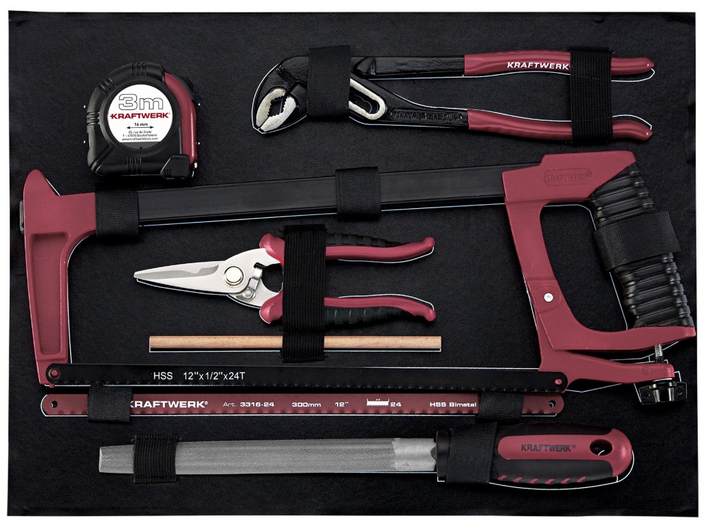 KRAFTWERK coffret à outils professionnel en aluminium, PRO LINE, outils inclus, 151 pièces