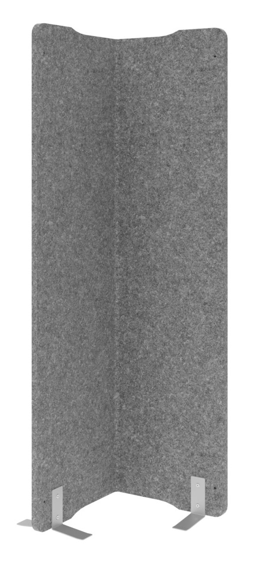 Cloison acoustique d'angle, pour angle continu 90°, 100 x 25 x 1800 mm