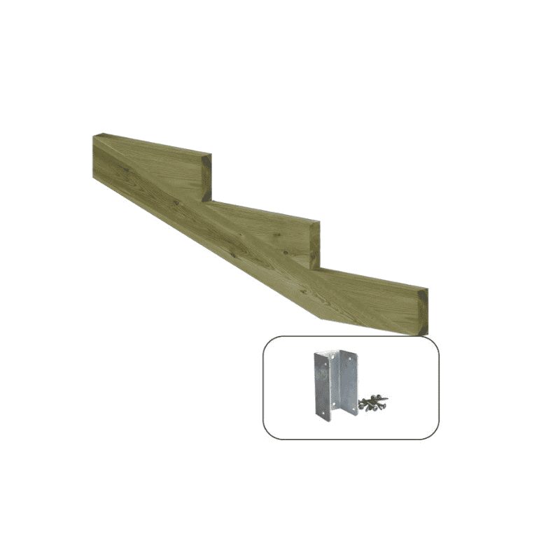 PLUS Limon d'escalier à 19°, profondeur de marche 390 mm, disponible en plusieurs modèles