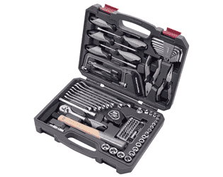 KRAFTWERK BASIC LINE Werkzeugkoffer Steckschlüssel-Satz 1/4 + 3/8", inkl. Werkzeug, 96-teilig