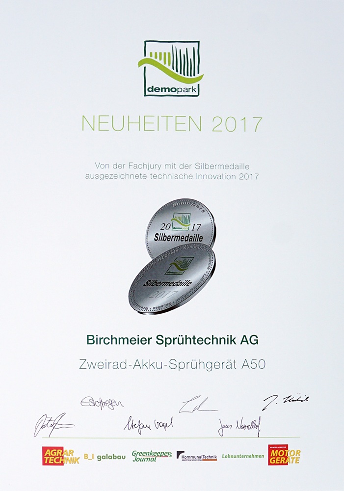 Birchmeier Zweirad-Akku-Sprühgerät A 50, Füllmenge 50 l, 18 V in drei Ausführungen