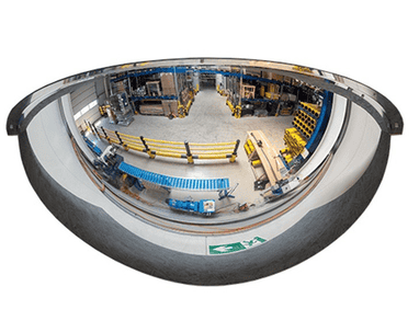 Kuppelspiegel 180°, Beobachtungsabstand 20 - 25 m, 950 x 470 x 355 mm