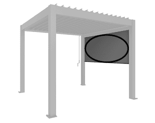 Biohort Sonnenschutzrollo elektrisch - Zubehör zu Pergola, in 3 Farben