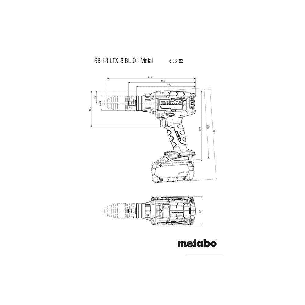 Metabo Akku-Schlagbohrschrauber SB 18 LTX-3 BL Q I Metal, 18 V in drei Ausführungen
