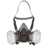 3M Masque de protection respiratoire 6002C1 Gris 1 pièce, LxLxH 125x250x245 mm