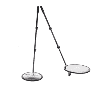 Inspektionsspiegel IS mit Licht, Rollen und Teleskoparm, rund, Acryl