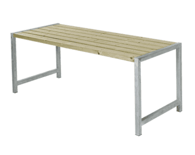 Planken-Gartentisch, vier verschiedene Farben, 1860 x 770 x 730 mm