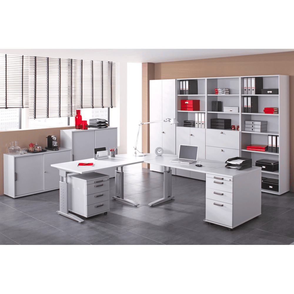 Table de bureau Glarus, réglable en hauteur mécaniquement, en divers modèles