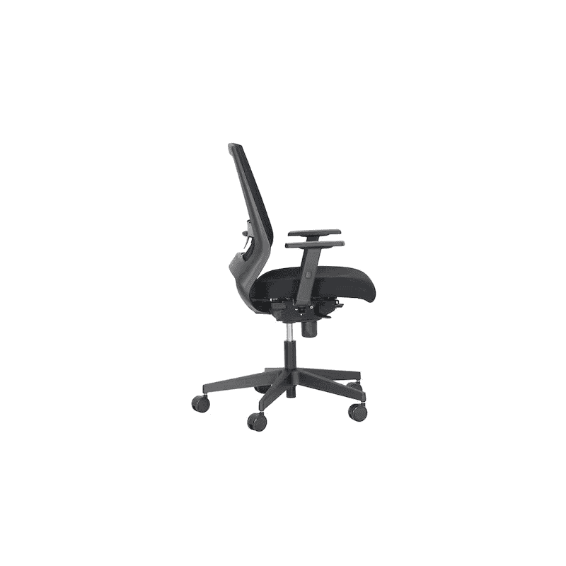 Chaise de bureau Nowy Styl Kenari Mesh avec dossier en résille, sans accoudoirs, noir
