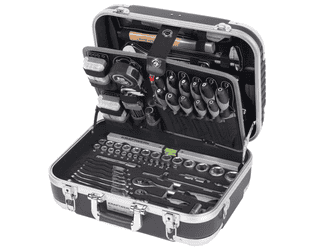KRAFTWERK Werkzeugkoffer, BASIC ABS-Werkzeugkoffer B100 inkl. Werkzeug, 1/4" + 1/2", 170 teilig