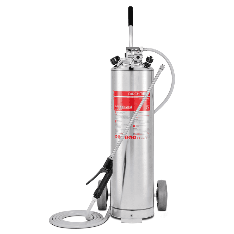 Birchmeier Druckspeicher-Schaumgerät Indu-Matic 20 M, für Säuren, mit Handwagen, Füllmenge 20 l