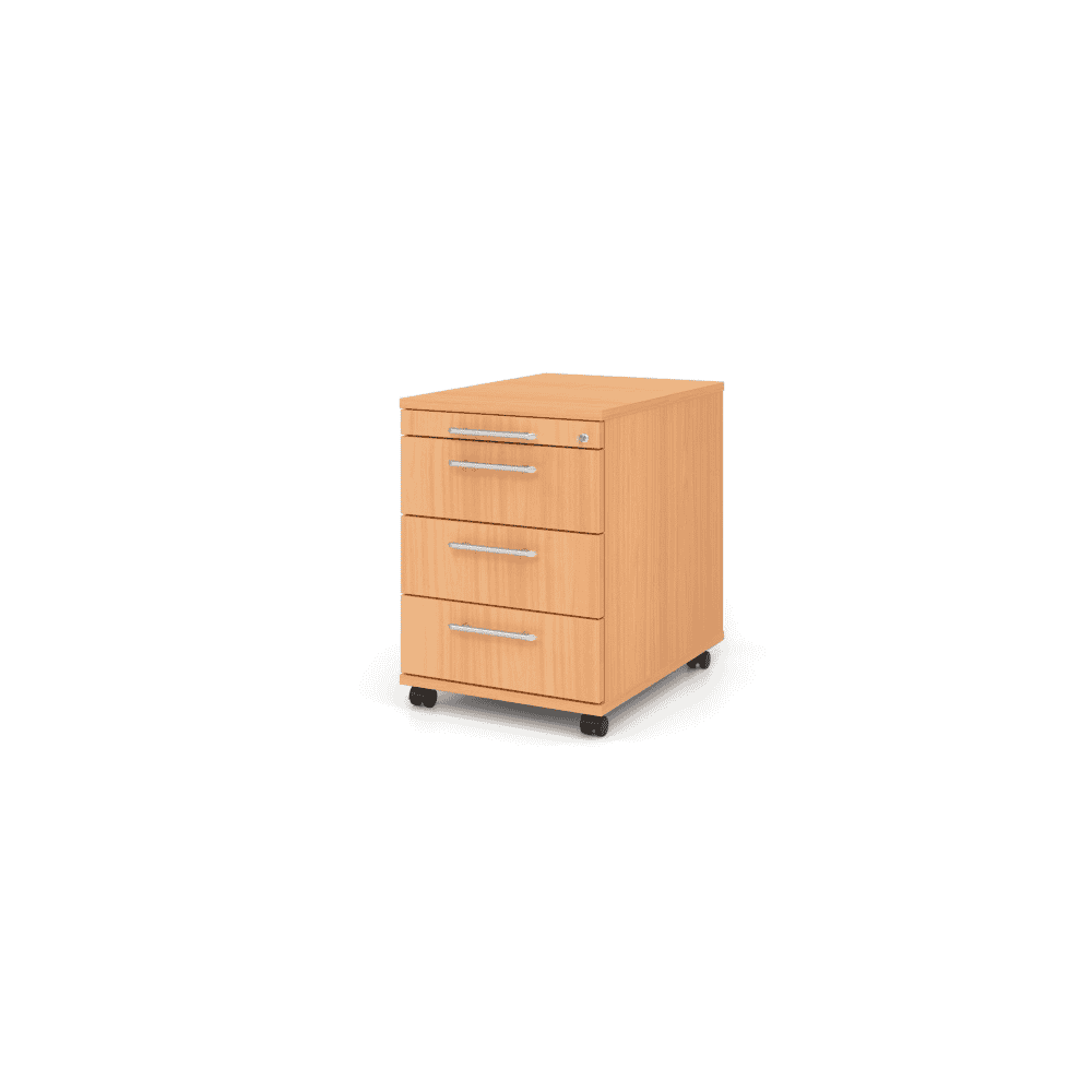 Caisson roulant Zermatt avec 4 tiroirs, fermeture automatique Soft Stopp, en diverses versions