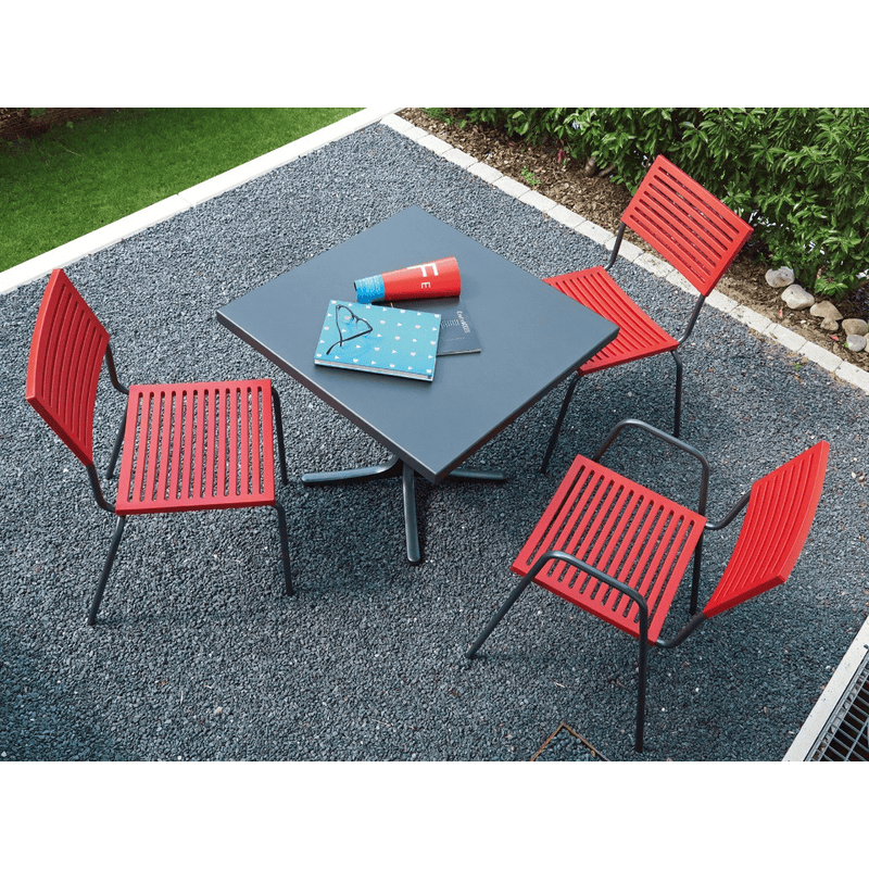 Schaffner Chaise de jardin LAMELLO sans accoudoirs, revêtement par poudre, disponible en plusieurs couleurs