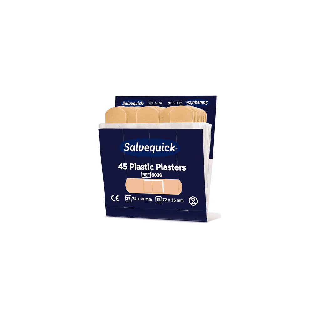 Pansements imperméables, Salvequick 6036, paquet de 6 x 45 pièces