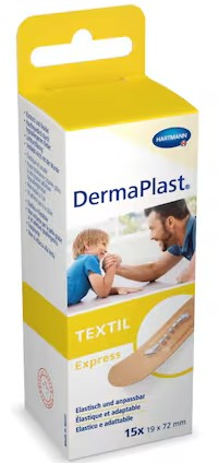 Pansements express DermaPlast, 19 x 72 mm, paquet de 15 pièces