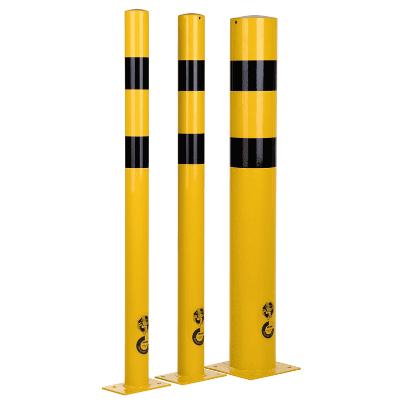 Rammschutzpoller aus Stahl, zum Aufdübeln - Durchmesser 76 mm