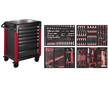 KRAFTWERK PRO LINE Werkstattwagen PT800 7 Schubladen, inkl. Werkzeug, 238-teilig, BxTxH 800 x 479 x 1000 mm
